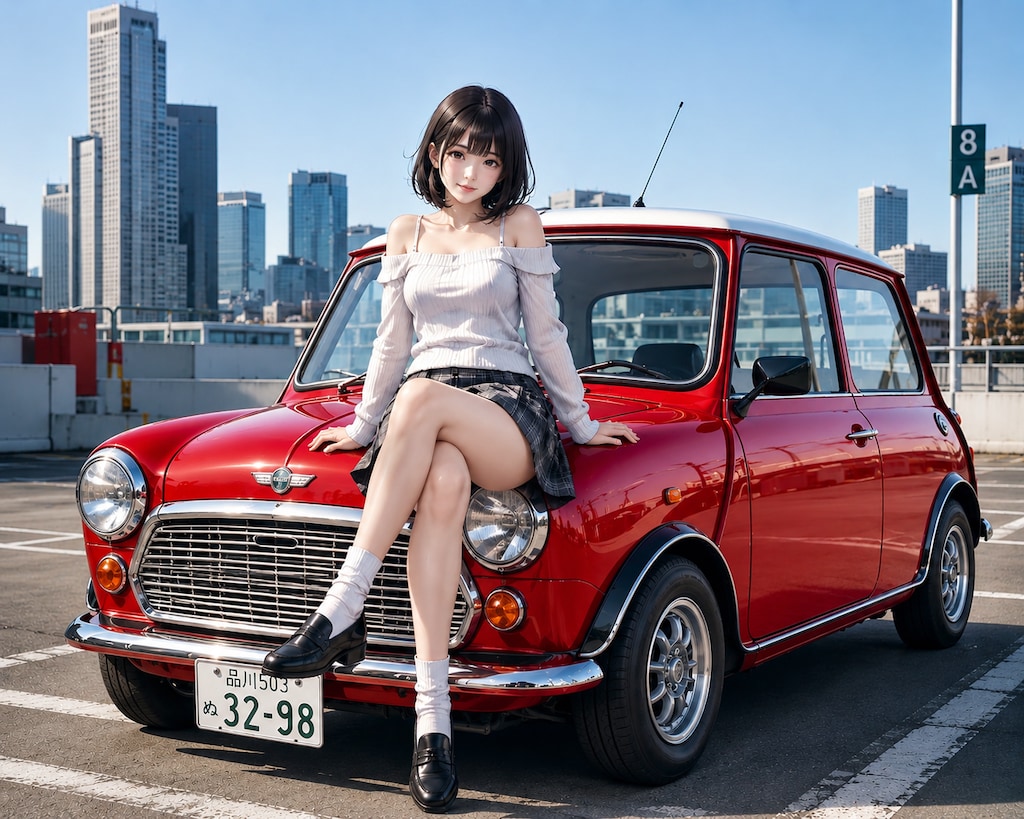 名車と美女⑦