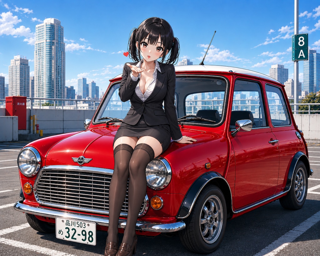 名車と美女⑦