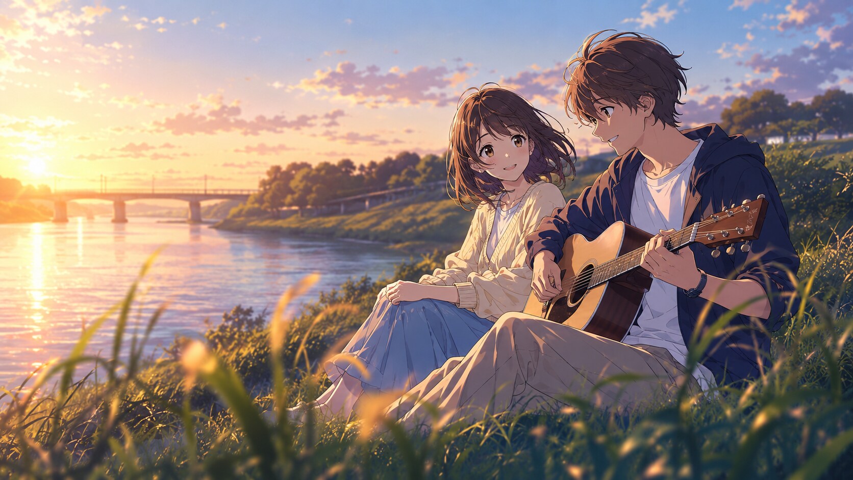 君にだけ聴かせる夕暮れ | の人気AIイラスト・グラビア