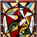 キュビスムのステンドグラス-AI抽象画投稿企画 5枚目