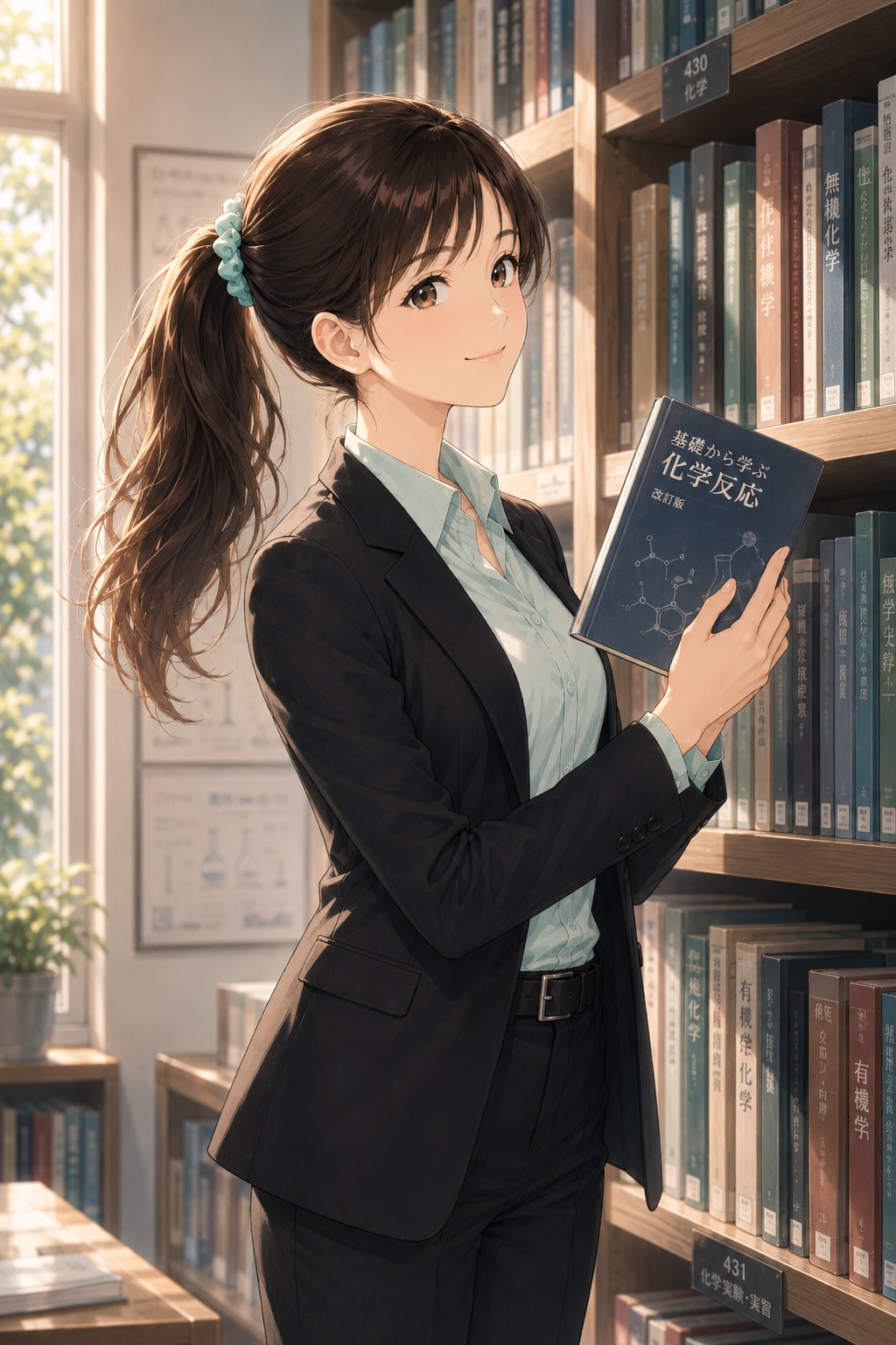 図書室にて | の人気AIイラスト・グラビア