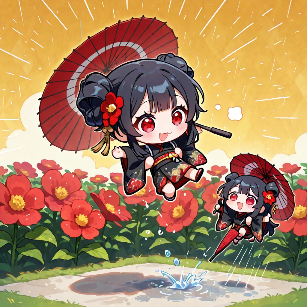 水溜りで遊ぶミニトキヒメ