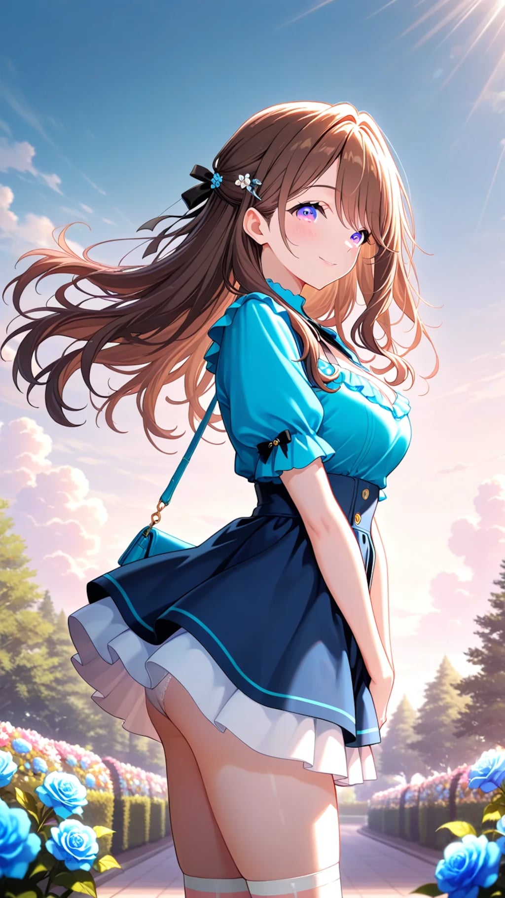 青い薔薇とめぐちゃん、どっちが綺麗？