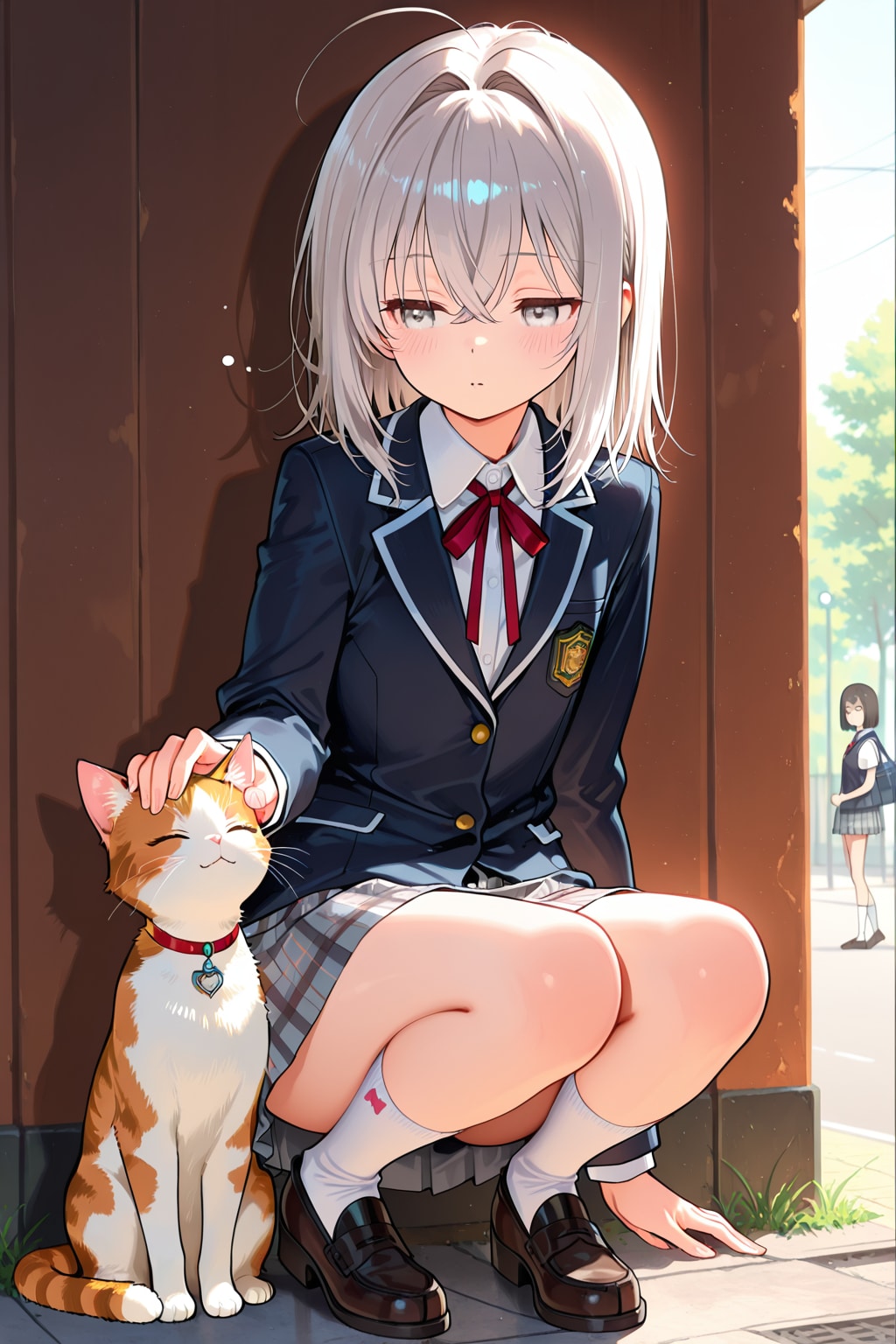 撫でても怒らないかな…？