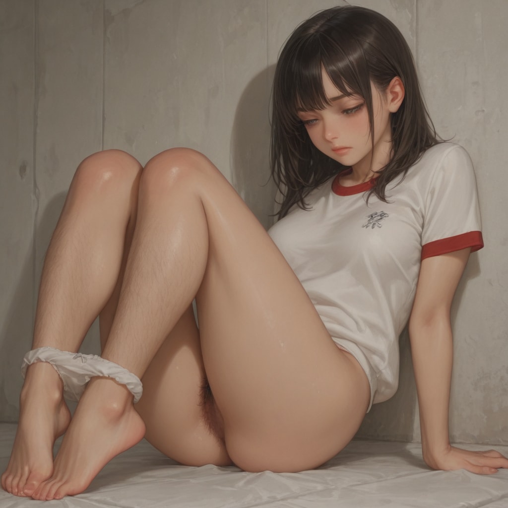 体操服と脱ぎかけパンツ