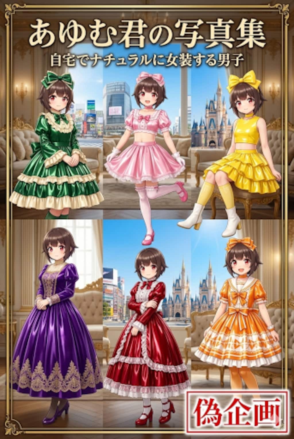 あゆむ君の写真集　自宅でナチュラルに女装する男子
