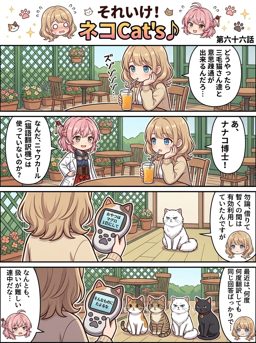 【66話】それいけ！ネコCat's♪(４コマ漫画) | の人気AIイラスト・グラビア