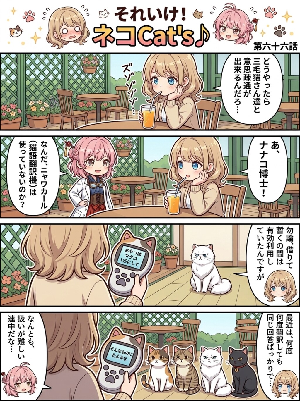 【66話】それいけ！ネコCat's♪(４コマ漫画)