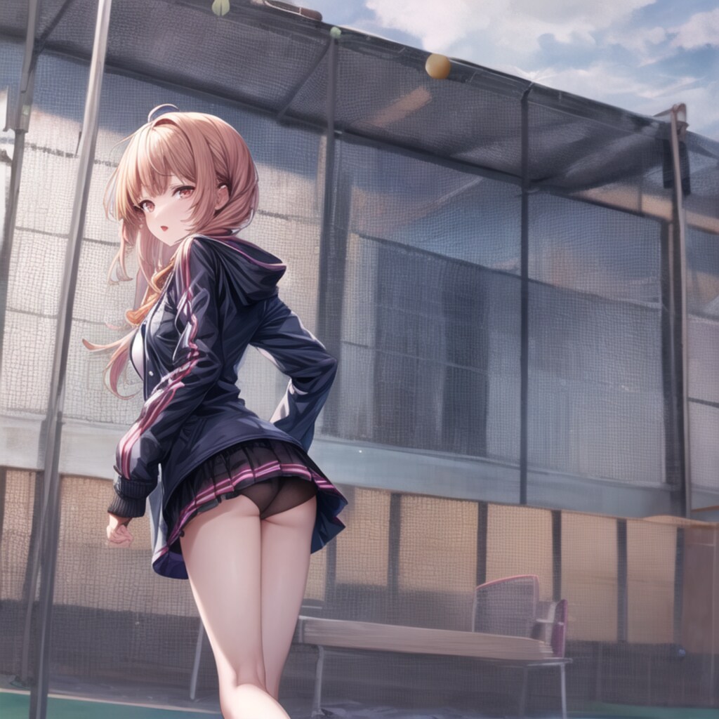 お尻(テニスウェア)