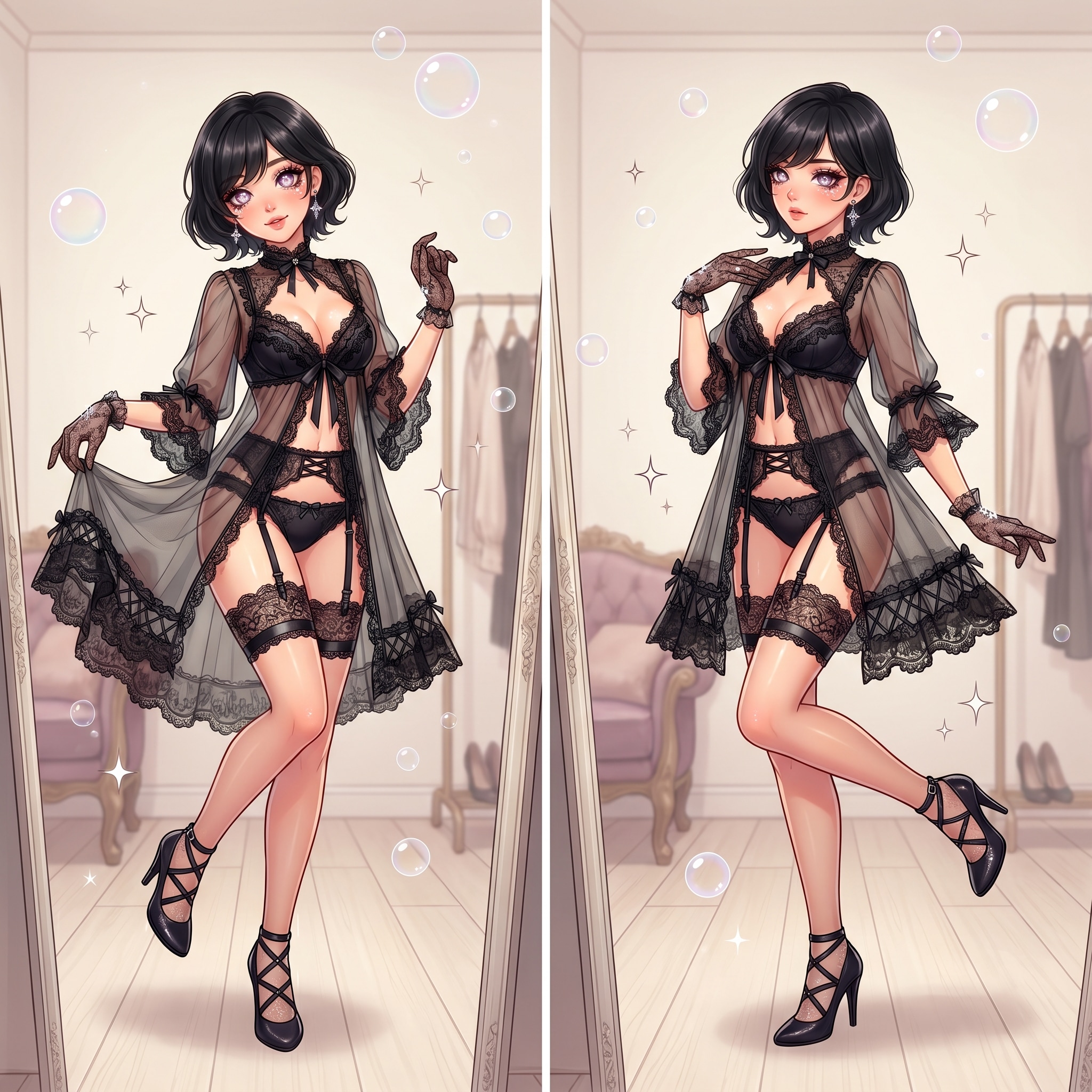 黒紗薔薇幽装