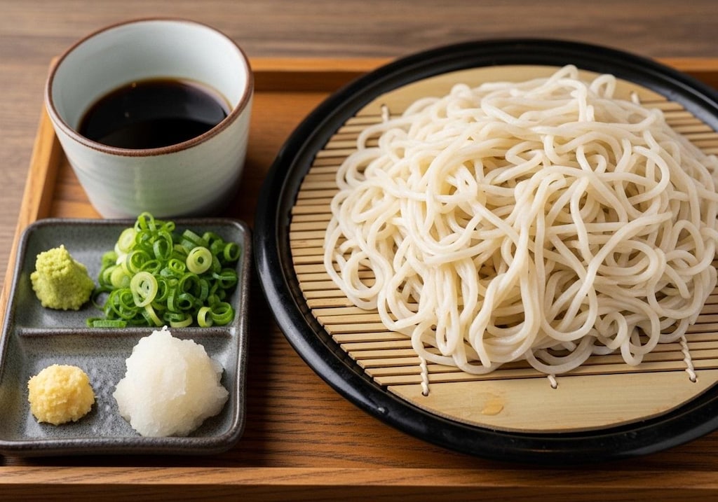 摩訶不思議食堂の白いざる蕎麦