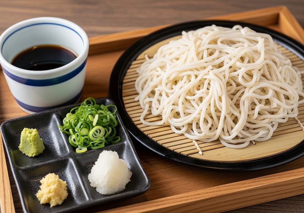 摩訶不思議食堂の白いざる蕎麦