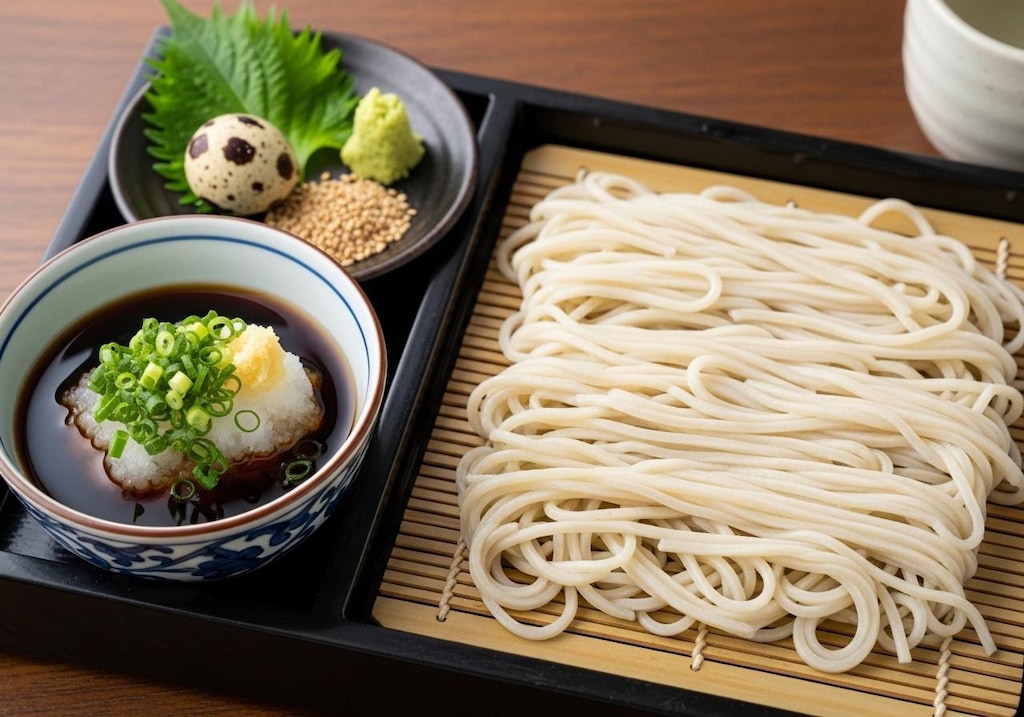 摩訶不思議食堂の白いざる蕎麦