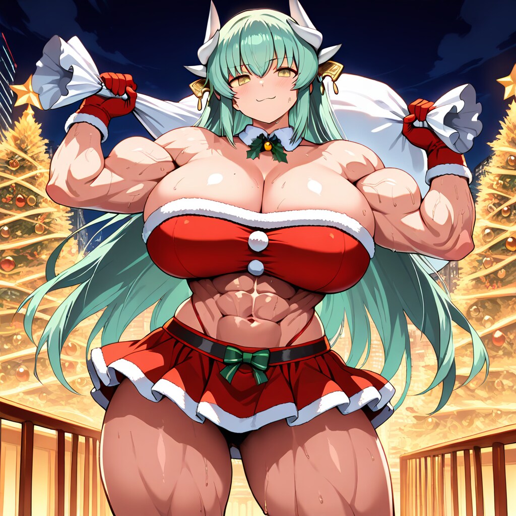サンタむきむきよひー