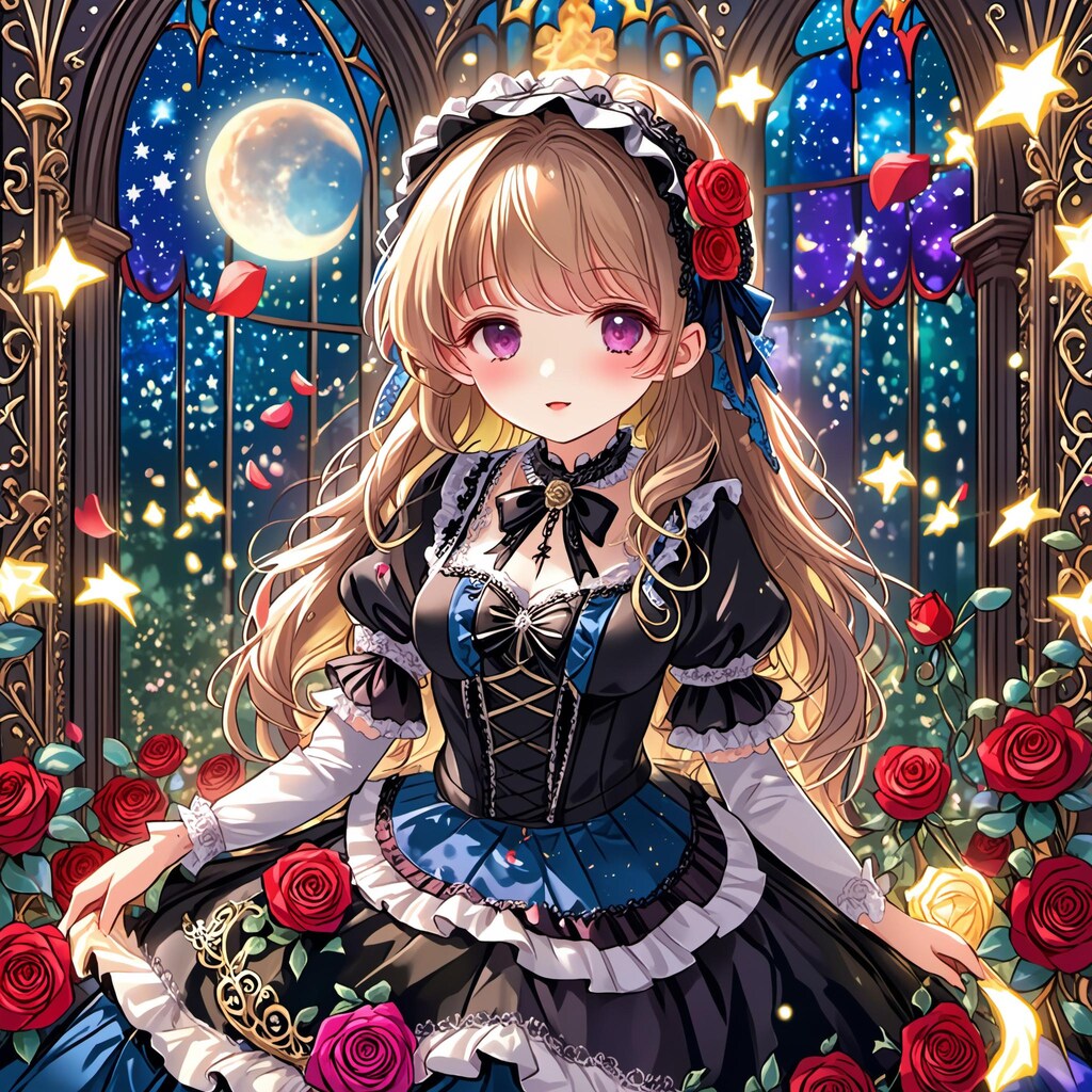 💓月夜に照らされるゴスロリ娘