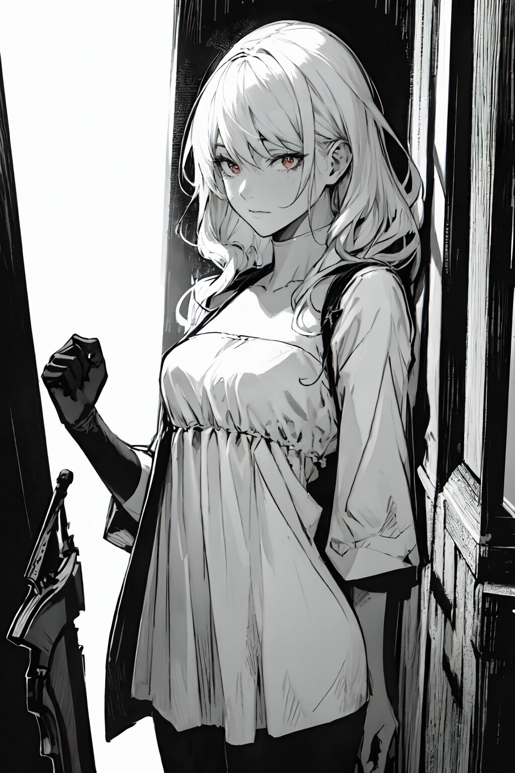 白黒世界の君の瞳