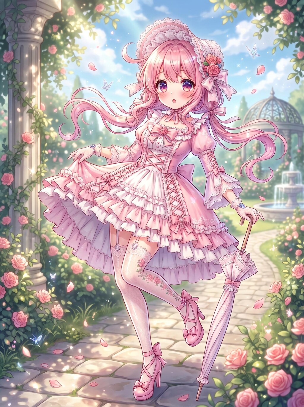 薔薇園薄光の姫姿