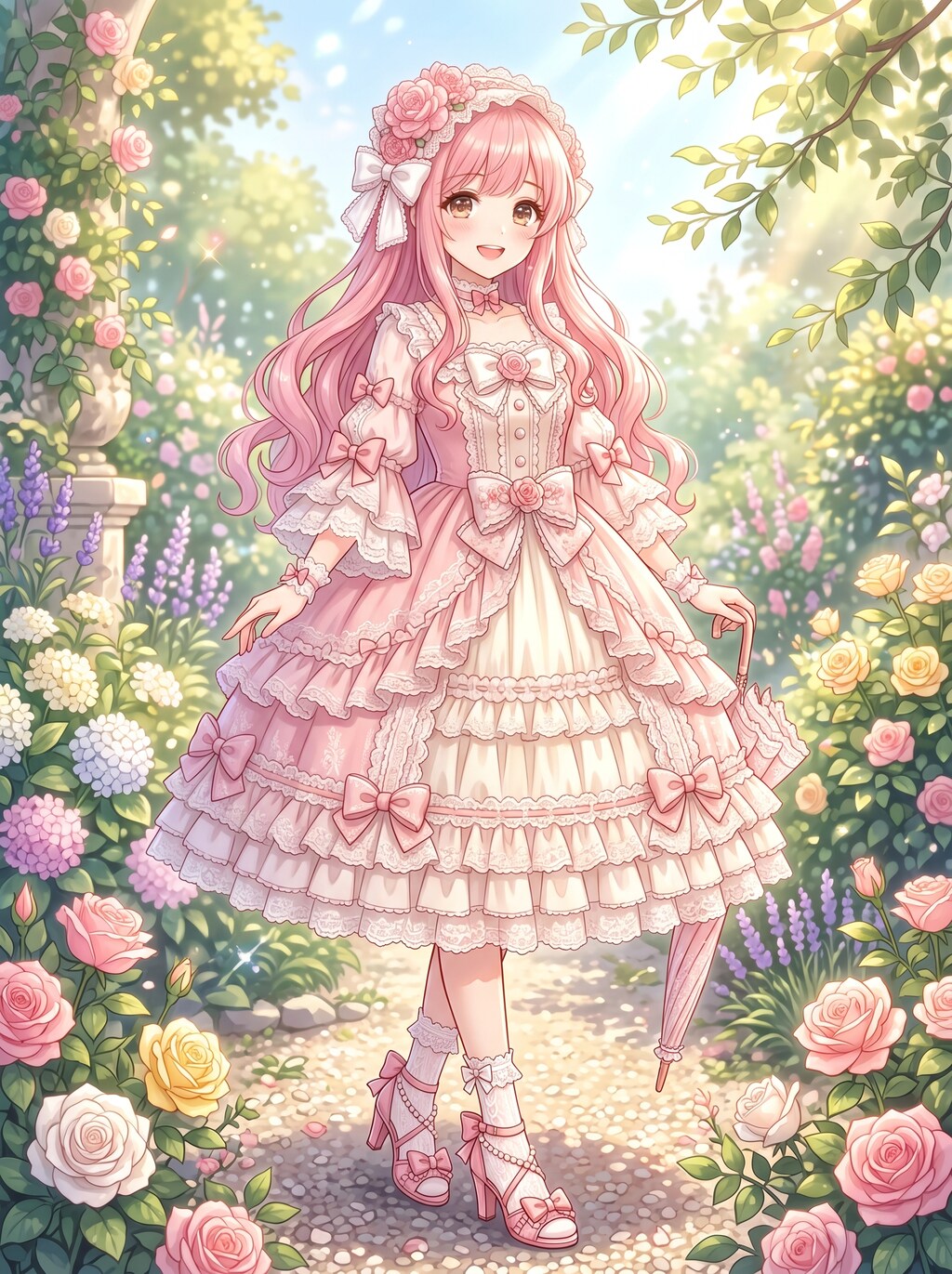 薔薇園薄光の姫姿