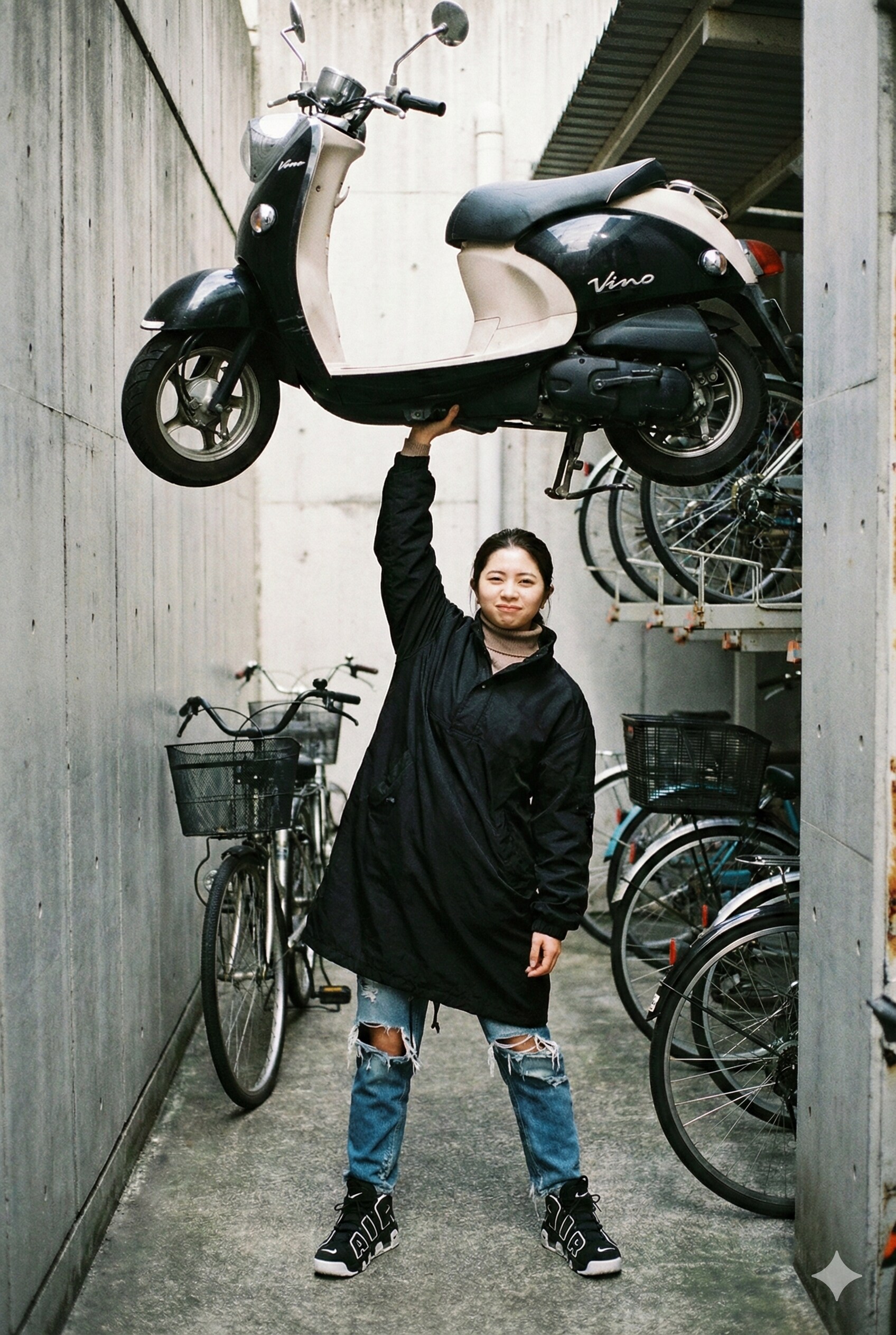 狭い駐輪場 | の人気AIイラスト・グラビア