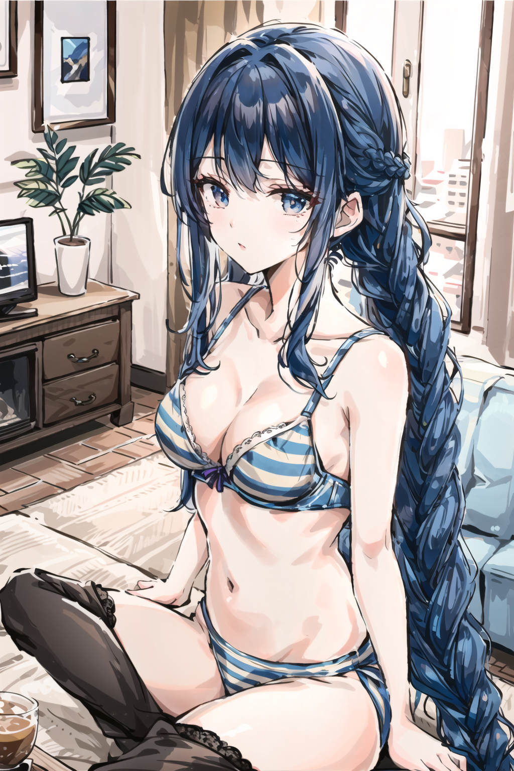 下着姿の少女