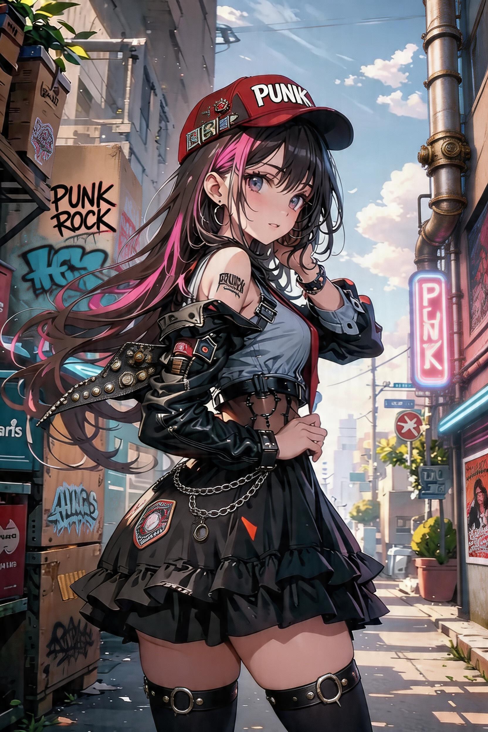 TOPAZ+αでPUNKちゃん | の人気AIイラスト・グラビア