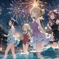 平和と水着と花火と 3枚目