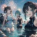 平和と水着と花火と 9枚目