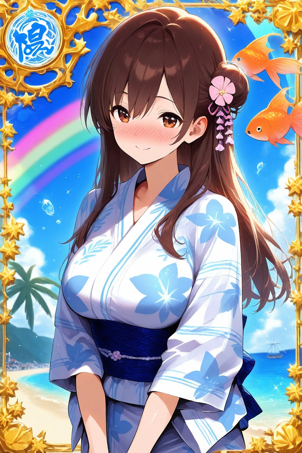 南国で浴衣 | の人気AIイラスト・グラビア