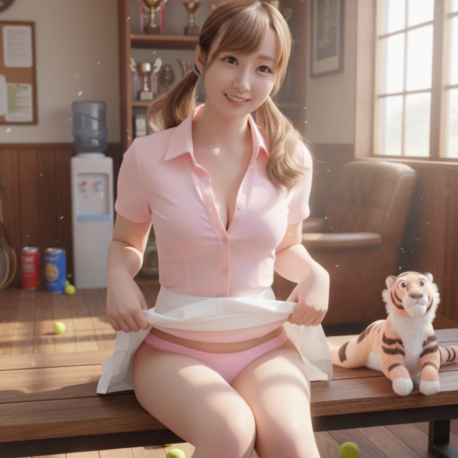 テニス部JKのたくし上げ