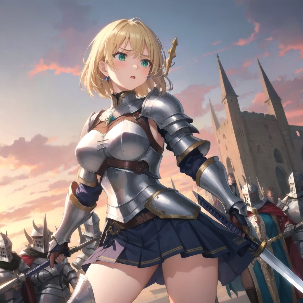 騎士団に囲まれる沙也ちゃん