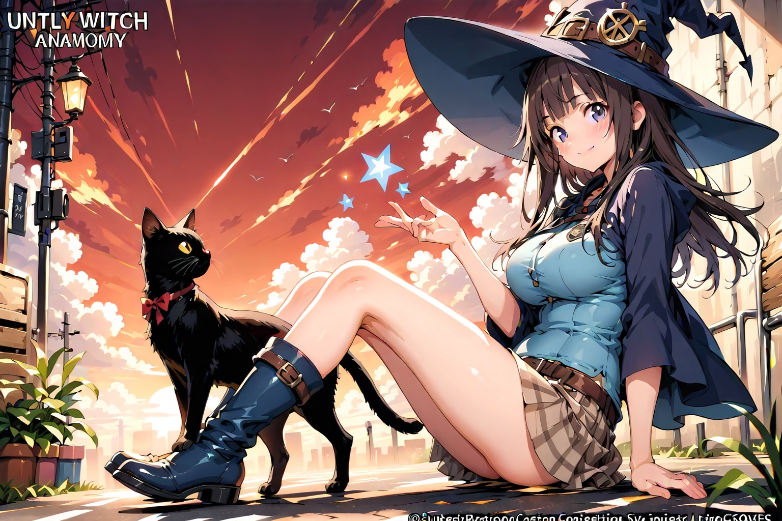 魔女と黒猫 | の人気AIイラスト・グラビア