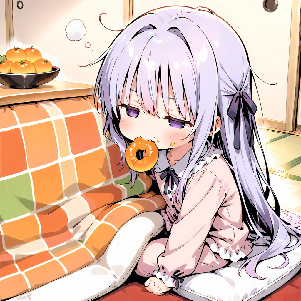 炬燵の魔力　「ねむい・・・」 | の人気AIイラスト・グラビア