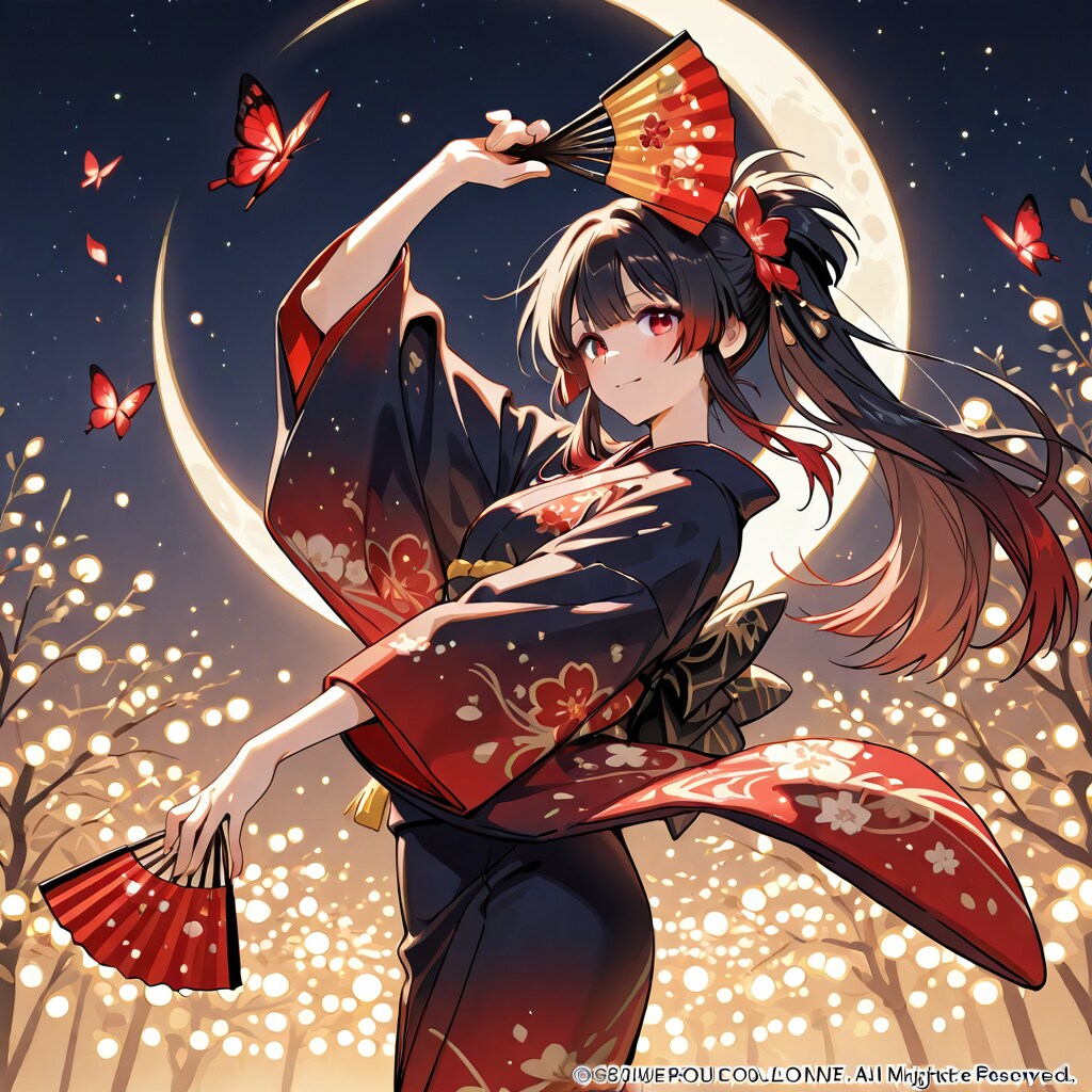 三日月に舞う | の人気AIイラスト・グラビア