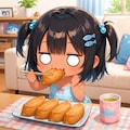 いなり寿司を食べるこなつちゃん 4枚目