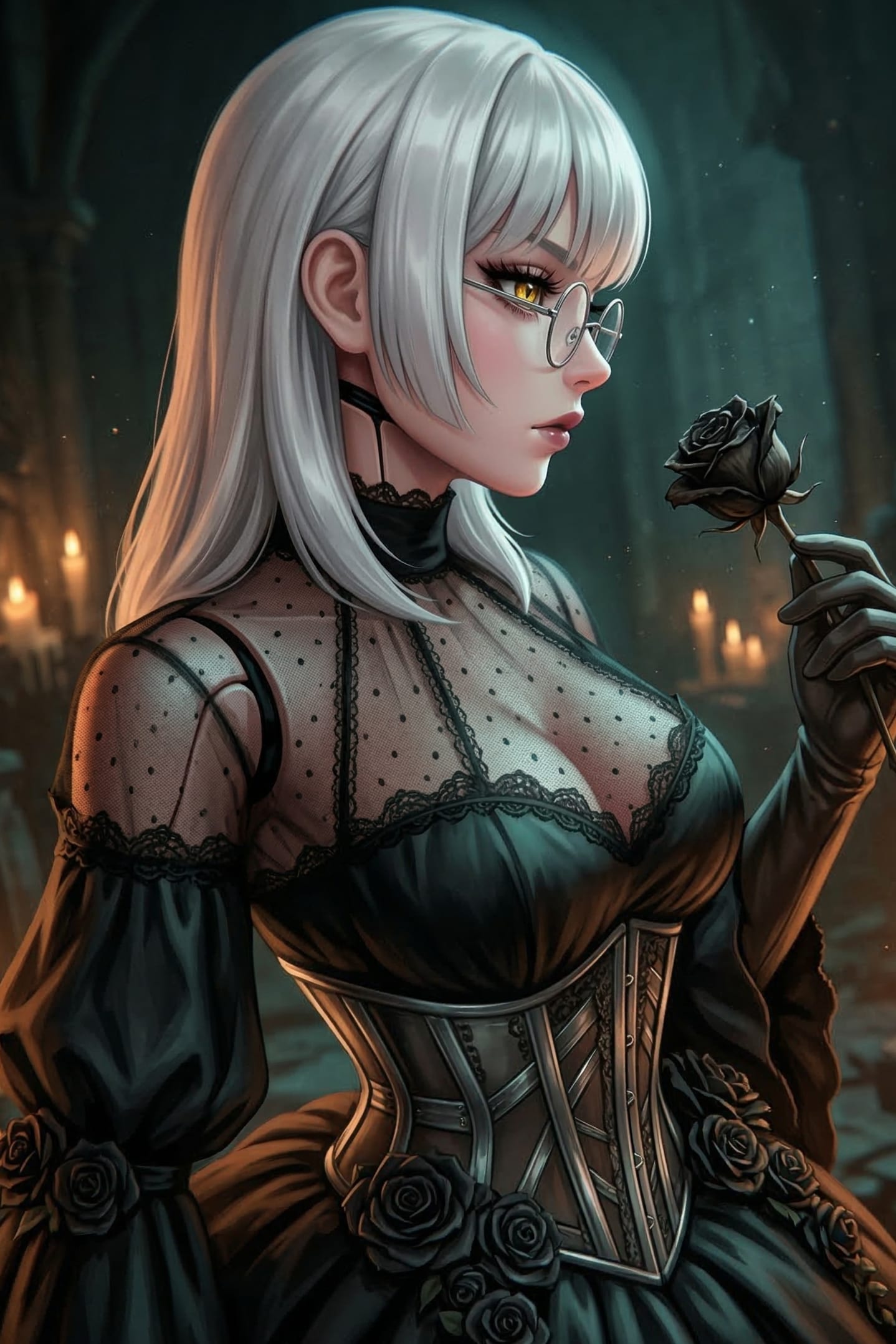 沈黙の黒薔薇 | の人気AIイラスト・グラビア