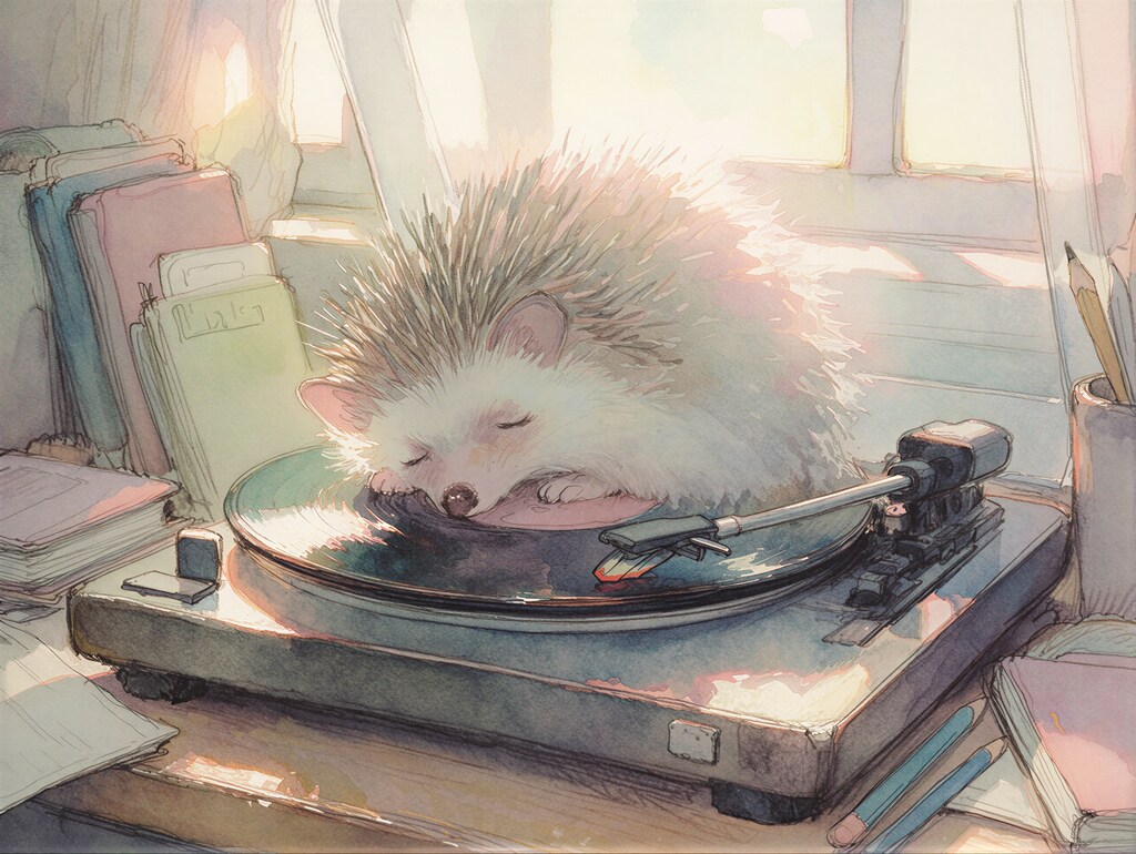 眠るハリネズミ