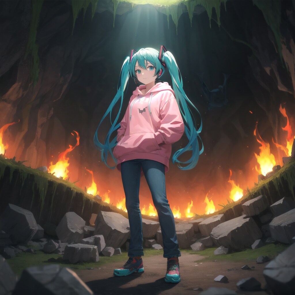 火山の中🌋初音ミク探検隊