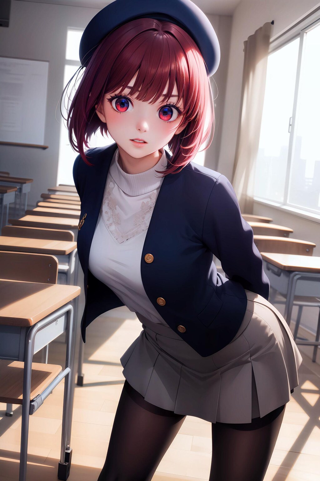 ベレー帽の少女