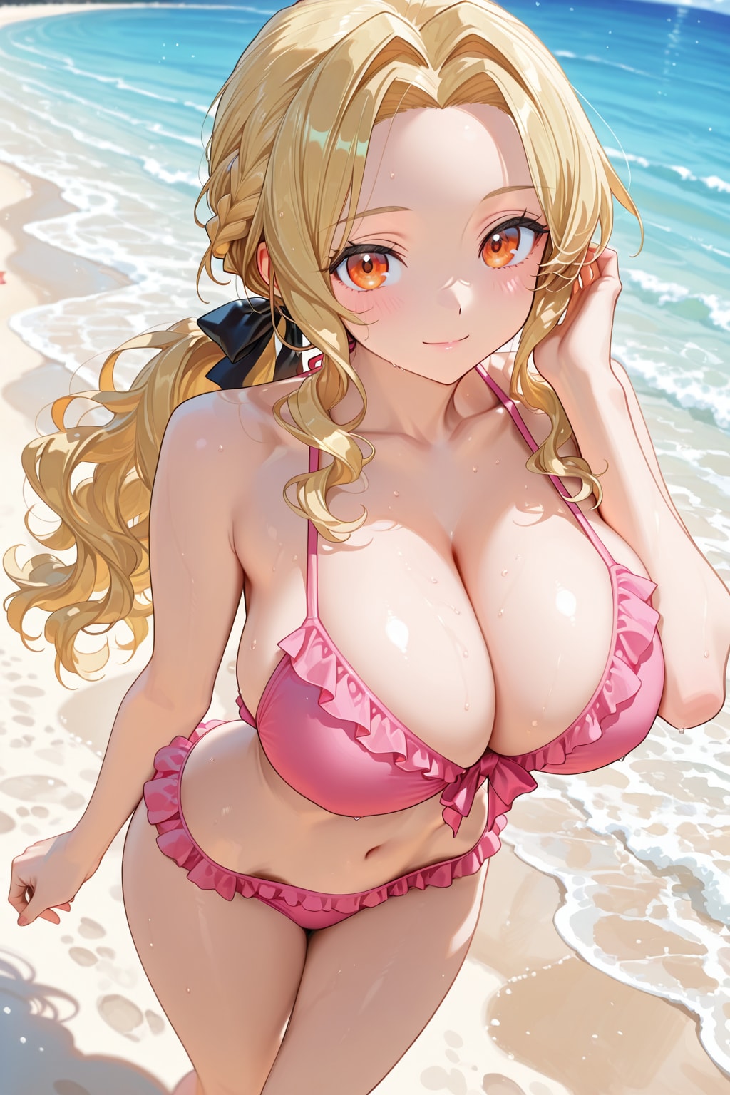 ビキニに着替えたメイドさん