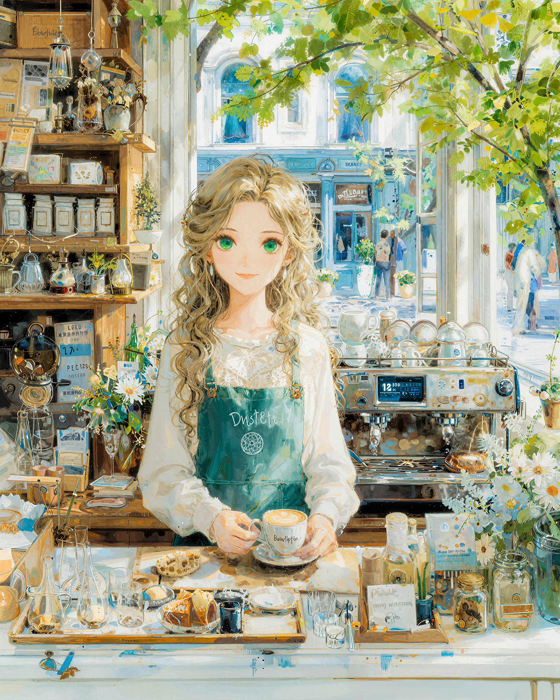 木漏れ日のカウンター | の人気AIイラスト・グラビア