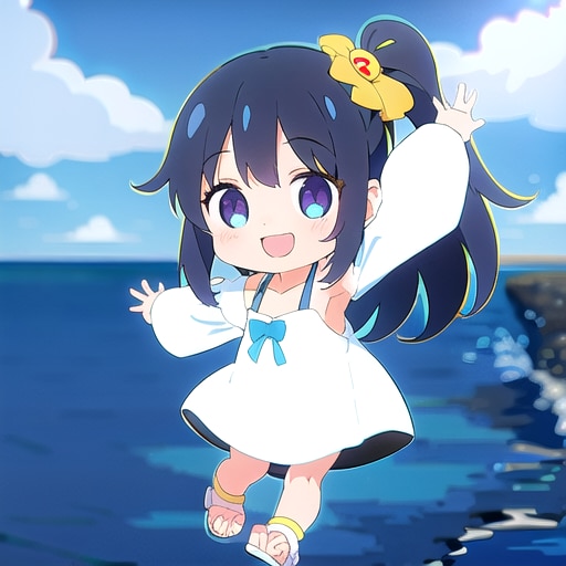 海辺のチビガール