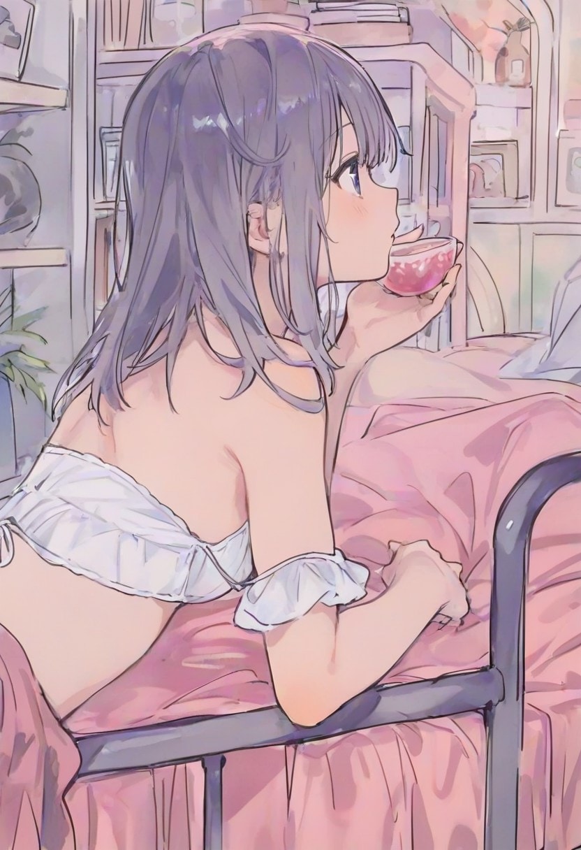 少女の部屋(水彩タッチ)(122)