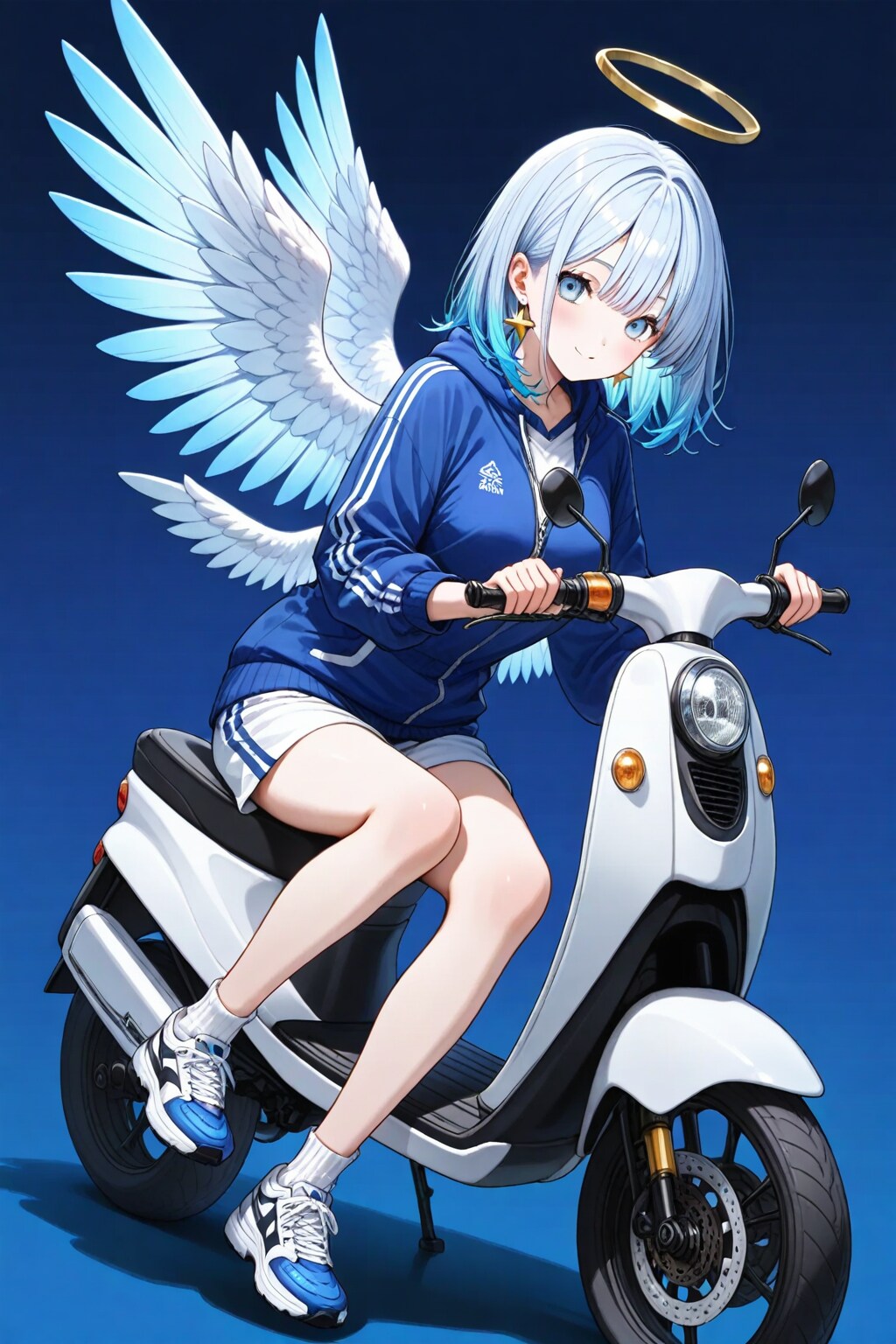 バイクに乗る天使少女_AURA