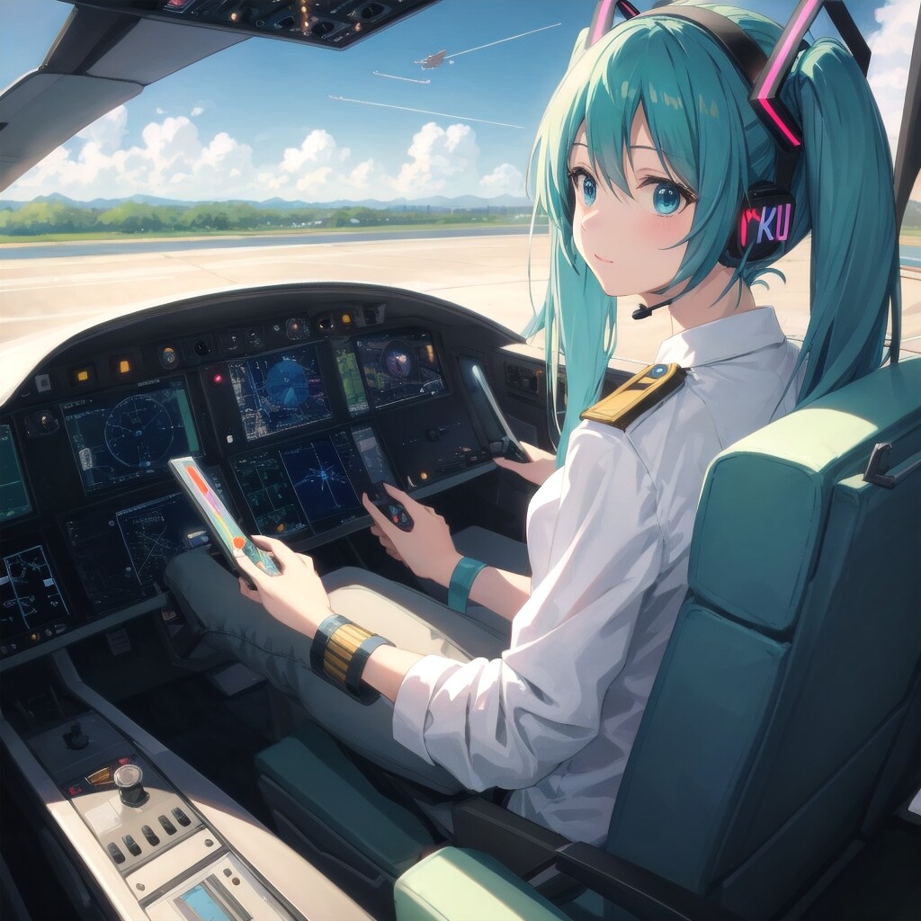 不安そうな🛩️ミク