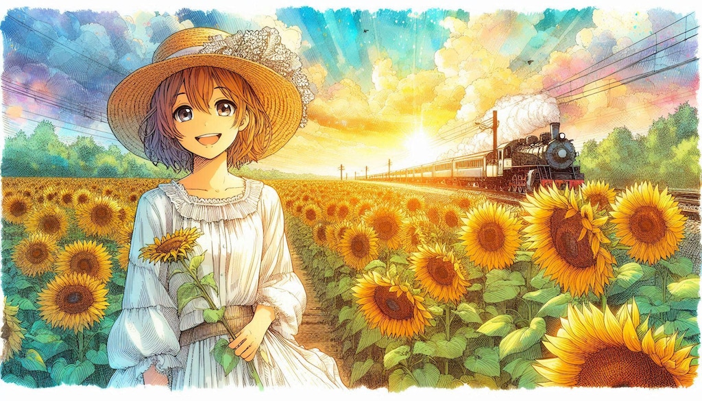 ひまわりと少女17