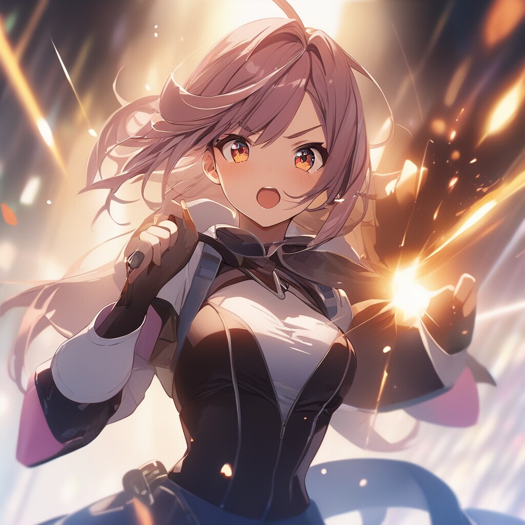 簡単呪文で、戦う少女　ーyayayaさんのプロンプト流用ー