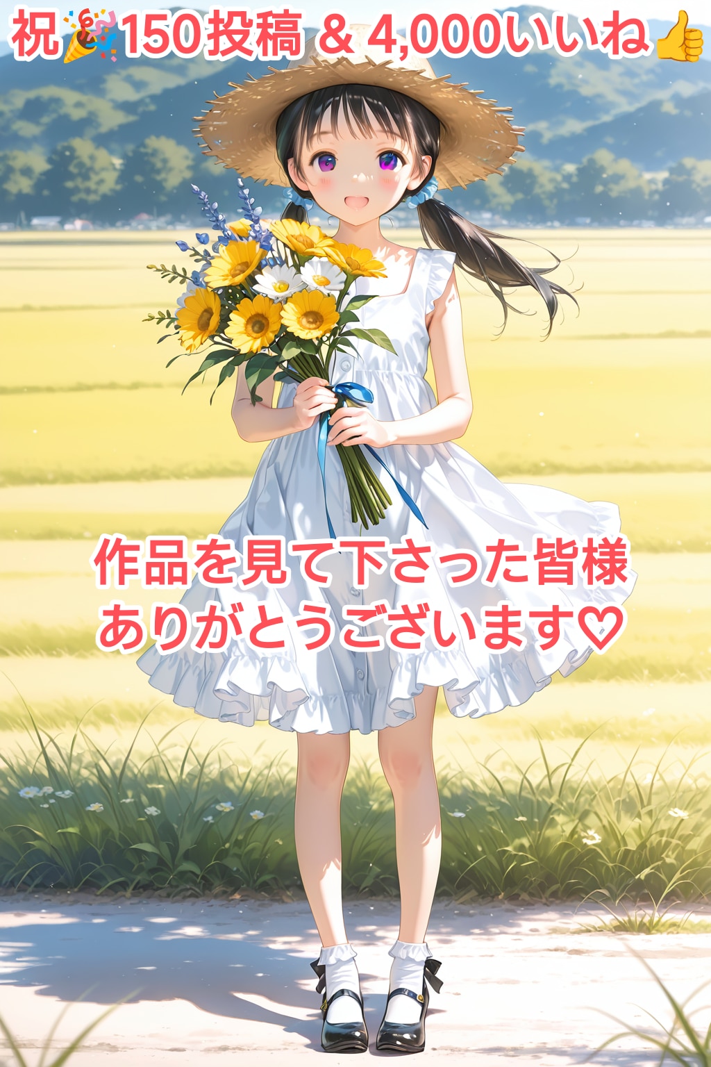 感謝の花束💐 | の人気AIイラスト・グラビア