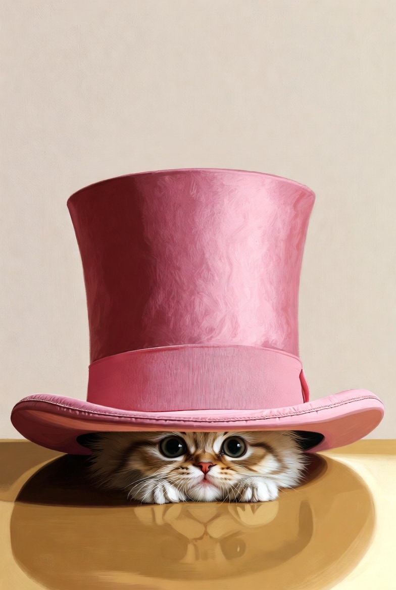 シルクハットと猫 | の人気AIイラスト・グラビア