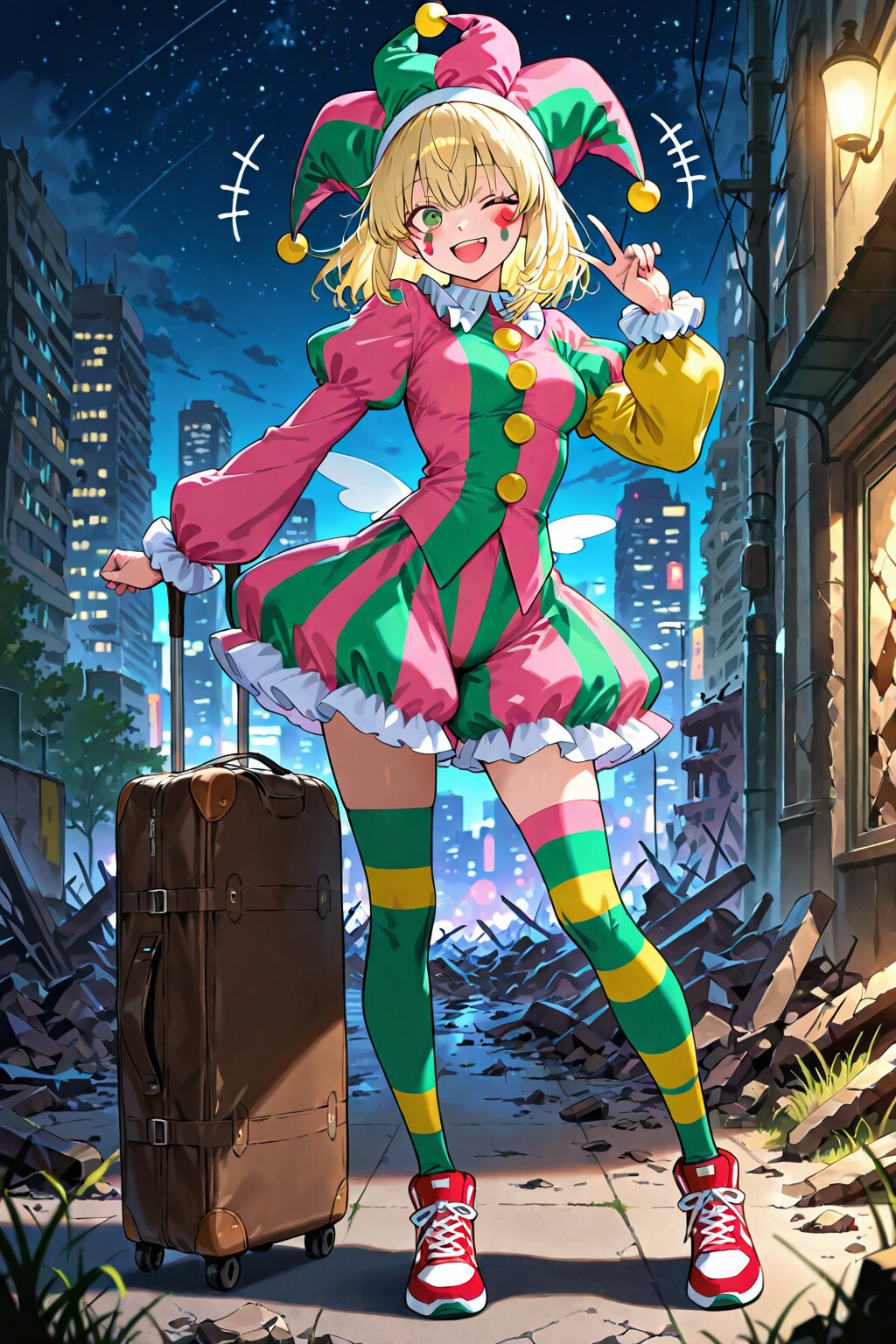 春コーデというかカラーと星空