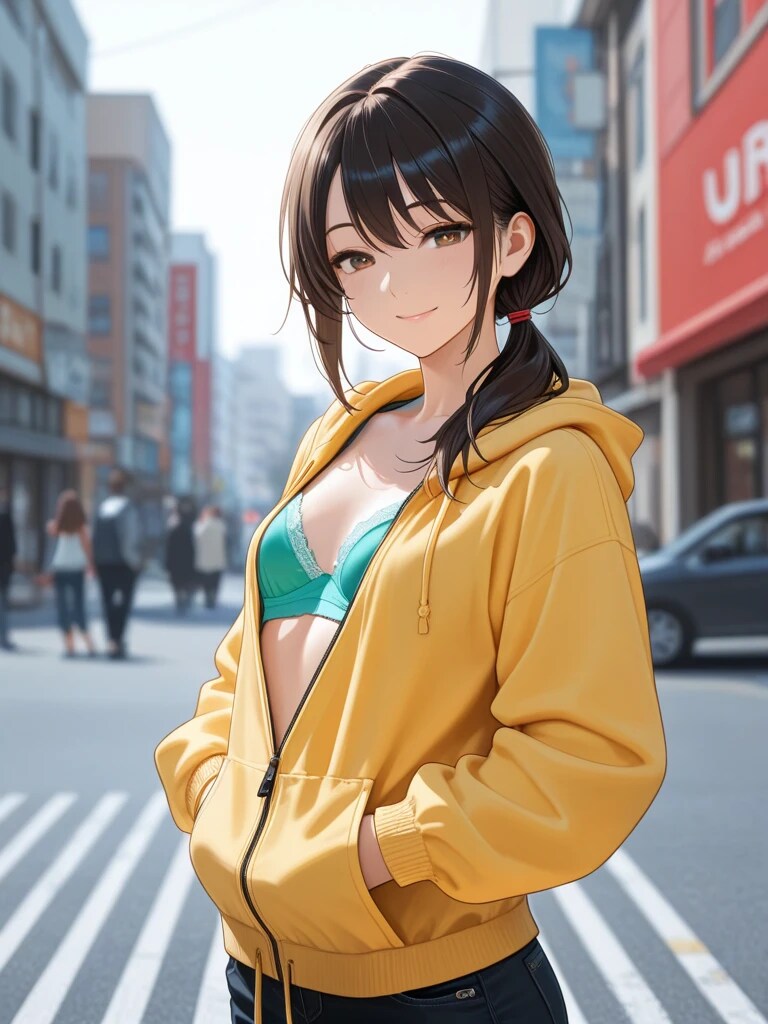 カジュアルジップパーカー